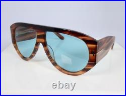 Tom Ford Bronson TF1044 56V 60mm Aviator Sunglasses in Havana with Blue Lens