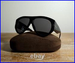 Tom Ford Bronson TF1044 Oversized Aviator Sunglasses 60mm Black/Gray Lens