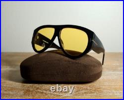 Tom Ford Bronson TF1044 Oversized Aviator Sunglasses 60mm Black/Yellow Lens Tom Ford Bronson TF1044 Oversized Aviator Sunglasses 60mm Black/Yellow Lens