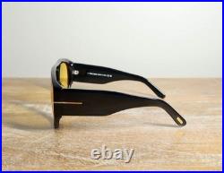 Tom Ford Bronson TF1044 Oversized Aviator Sunglasses 60mm Black/Yellow Lens