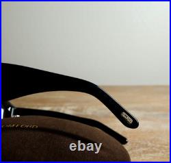 Tom Ford Bronson TF1044 Oversized Aviator Sunglasses 60mm Black/Yellow Lens