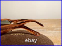 Tom Ford Bronson TF1044 Oversized Aviator Sunglasses 60mm Brown Stripe/Blue Lens