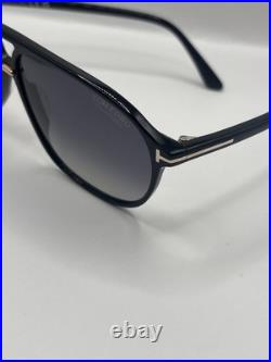 Tom Ford Bruce FT1026 01D Shiny Black Gradient Smoke Polarized Sunglasses