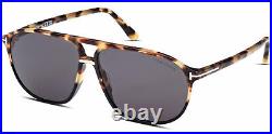 Tom Ford Bruce Men's Shiny Black/Havana Navigator Sunglasses FT1026 05A 61 Italy