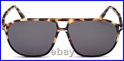 Tom Ford Bruce Men's Shiny Black/Havana Navigator Sunglasses FT1026 05A 61 Italy