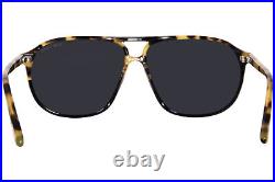 Tom Ford Bruce TF1026 05A Sunglasses Men's Shiny Havana/Black/Brown Pilot 61mm