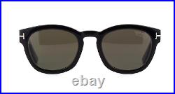 Tom Ford Bryan-02 FT0590 01D Sunglasses Black Frame Smoke Polarized Lenses 51mm