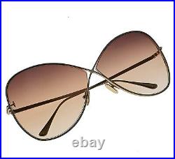 Tom Ford Butterfly Sunglasses TF 842 28F Nickie Gold w Brown Gradient NEW