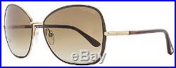 Tom Ford Butterfly Sunglasses TF319 Solange 28F Brown/Gold/Havana FT0319