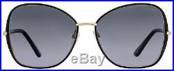 Tom Ford Butterfly Sunglasses TF319 Solange 32B Gold/Iridescent Violet 61mm FT03