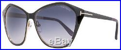 Tom Ford Butterfly Sunglasses TF391 Lena 05B Black/Gold FT0391