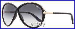 Tom Ford Butterfly Sunglasses TF454 Tamara 01B Black/Gold FT0454