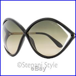 Tom Ford Butterfly Sunglasses TF528 Liora 01B Black/Gold 70mm FT0528