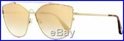 Tom Ford Butterfly Sunglasses TF563 Jacquelyn-02 33G Gold/Vintage Havana 64mm FT