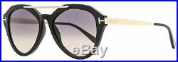 Tom Ford Butterfly Sunglasses TF576 Lisa-02 01B Black/Gold 54mm FT0576