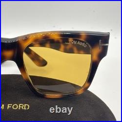 Tom Ford CAINE-02 FT1280 Blonde Havana/Brown (53E) Sunglasses Flawless
