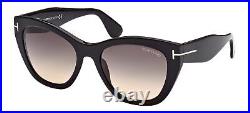 Tom Ford CARA FT 0940 Shiny Black/Grey Brown Shaded 56/20/140 unisex Sunglasses