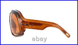 Tom Ford CASSIUS-02 FT 0965 Shiny Brown Crystal/Brown (45E) Sunglasses