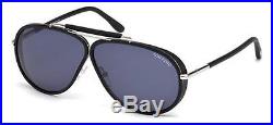 Tom Ford CEDRIC TF 509 FT0509 matte blk blue 02V Sunglasses