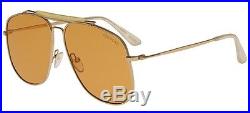 Tom Ford CONNOR-02 FT 0557 shiny rose gold/dark yellow (28E E) Sunglasses