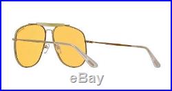 Tom Ford CONNOR-02 FT 0557 shiny rose gold/dark yellow (28E E) Sunglasses