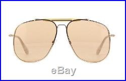 Tom Ford CONNOR-02 FT 0557 shiny rose gold/light brown (28Y A) Sunglasses