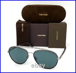Tom Ford CURTIS FT0748 54V Havana Gunmetal / Blue 59mm Sunglasses TF0748