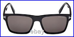 Tom Ford Calder FT1205 Sunglasses Male Shiny Black 55mm New 100% Authentic Tom Ford Calder FT1205 Sunglasses Male Shiny Black 55mm New 100% Authentic