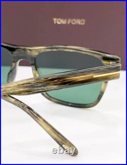 Tom Ford Calder Sunglasses TF1205 Gray Marble/Green 55-17-145mm Case New