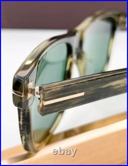 Tom Ford Calder Sunglasses TF1205 Gray Marble/Green 55-17-145mm Case New