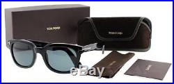 Tom Ford Campbell TF198 01A Black Shiny Square Unisex Sunglasses