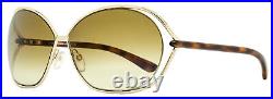 Tom Ford Carla Sunglasses TF157 28F Gold/Havana 66mm FT0157