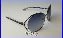 Tom Ford Carla Tf 157 10b Ruthenium Silver Women's Sunglasses Made In Italy