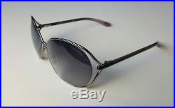 Tom Ford Carla Tf 157 10b Ruthenium Silver Women's Sunglasses Made In Italy