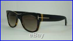 Tom Ford Cary TF 58 05K Black & Tortoise Sunglasses Brown Gradient Size 52