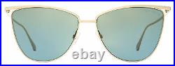 Tom Ford Cat Eye Sunglasses TF684 Veronica 28W Gold 58mm FT0684