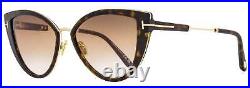 Tom Ford Cat Eye Sunglasses TF868 Anjelica-02 52F Dark Havana/Gold 57mm FT0868 Tom Ford Cat Eye Sunglasses TF868 Anjelica-02 52F Dark Havana/Gold 57mm FT0868