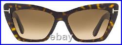 Tom Ford Cat Eye Sunglasses TF871 Wyatt 52F Dark Havana 56mm FT0871