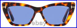 Tom Ford Cat Eye Sunglasses TF871 Wyatt 55V Vintage Havana 56mm FT0871