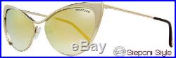 Tom Ford Cateye Sunglasses TF304 Nastasya 28G Shiny Rose Gold FT0304