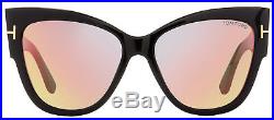 Tom Ford Cateye Sunglasses TF371 Anoushka 01Z Shiny Black FT0371