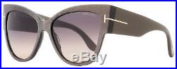 Tom Ford Cateye Sunglasses TF371 Anoushka 38B Iridescent Chalkstripe/Dove Gray F