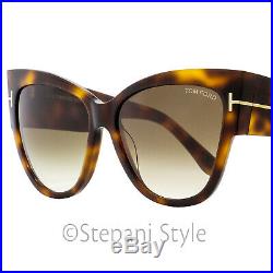 Tom Ford Cateye Sunglasses TF371 Anoushka 53F Havana 57mm FT0371