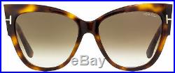 Tom Ford Cateye Sunglasses TF371 Anoushka 53F Havana 57mm FT0371