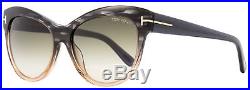 Tom Ford Cateye Sunglasses TF430 Lily 20P Melange Gray/Peach FT0430