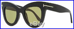 Tom Ford Cateye Sunglasses TF612 Karina-02 01N Black 47mm FT0612