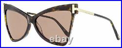 Tom Ford Cateye Sunglasses TF767 Tallulah 52E Gold/Dark Havana 61mm FT0767