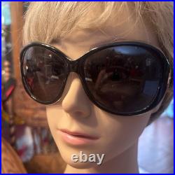 Tom Ford Cecile Sunglasses Shinny Smoke Frame Gradient Lens FT171