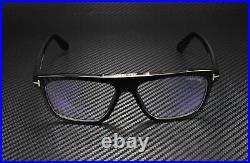 Tom Ford Cecilio-02 FT0628 001 Shiny Black Blue Block 57 mm Men's Sunglasses
