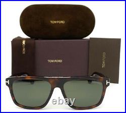 Tom Ford Cecilio FT0628 52N Shiny Dark Havana/ Green 57mm Sunglasses TF0628